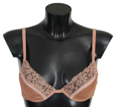 Ermanno Scervino Nude Lace Push Up Silk Underwear -   -  Ermanno Scervino.